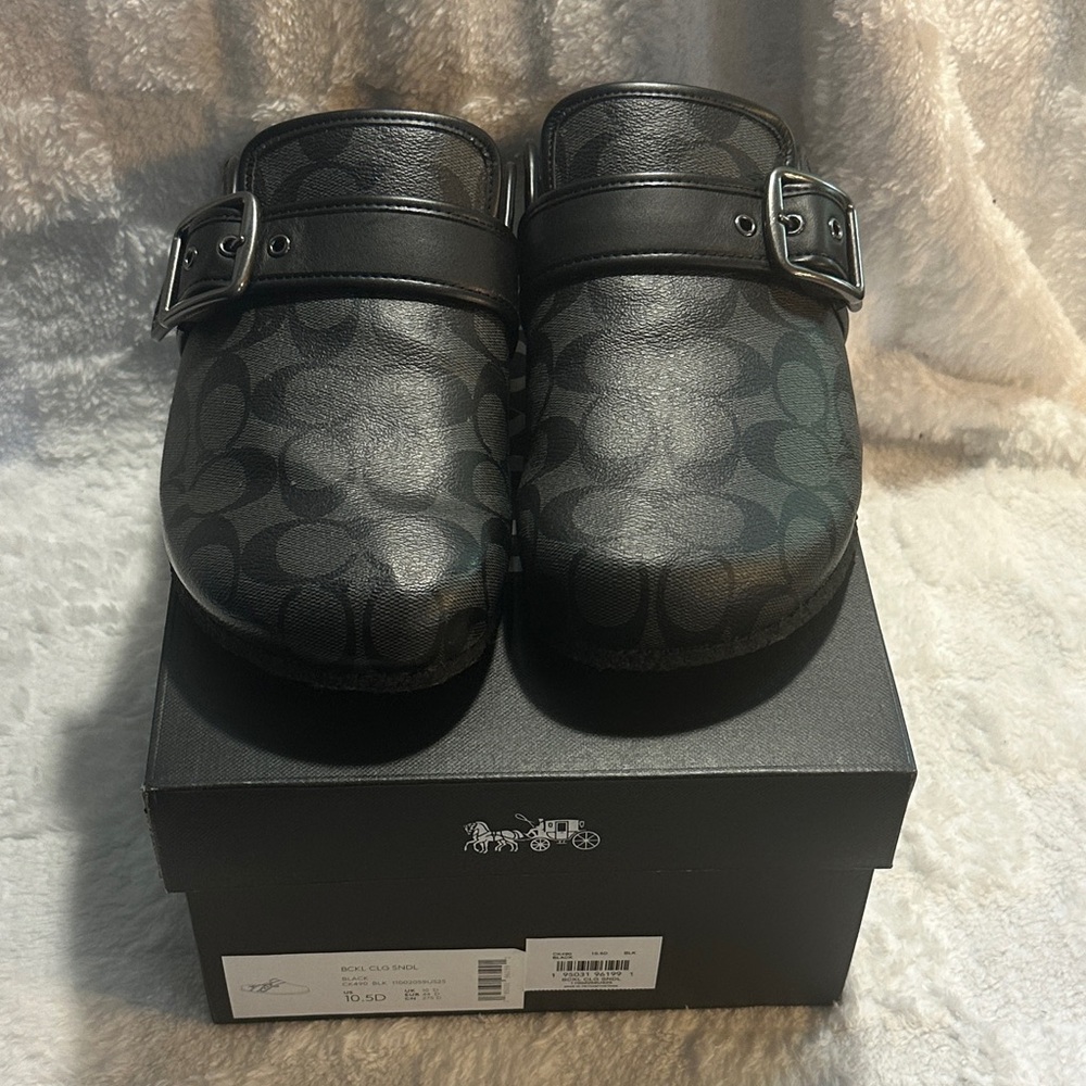Coach Black Men's clog with Buckle